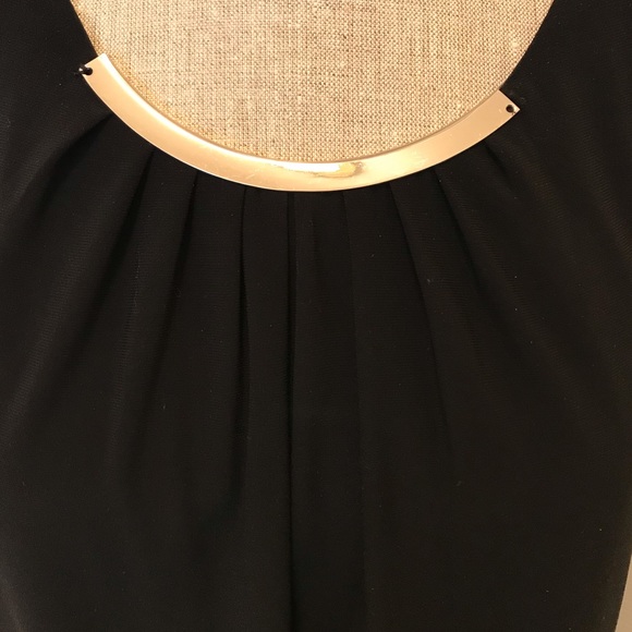 WHBM black knit shell with silver hardware - Picture 6 of 12